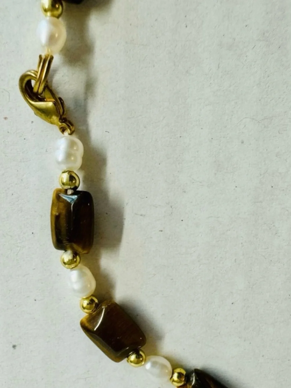 Vintage 4 PIece Hand Crafted Brown Tiger Eye jewelry lot.